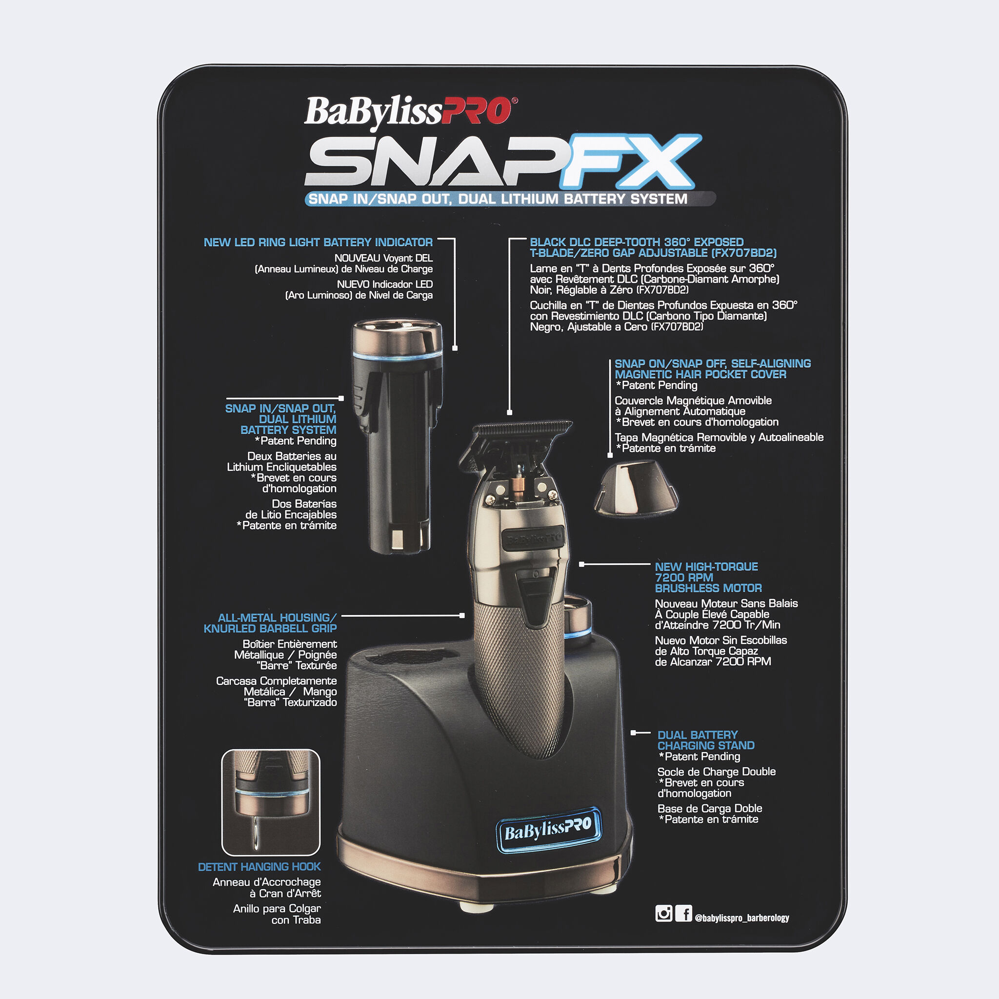 BaBylissPRO SNAPFX バリカン リミテッドエディション BaBylissPRO SnapFX Clipper (GOLD Limited Edition) - with